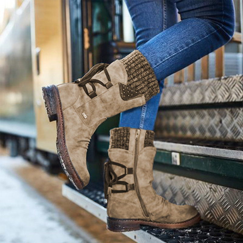 Bottes mi-mollet d'hiver pour femmes - Snobo