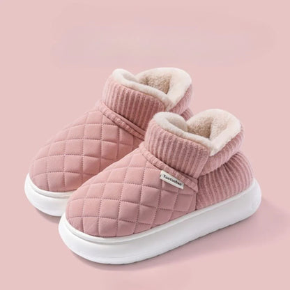 Pantoufles d'hiver en peluche avec semelle épaisse antidérapante - Olaf