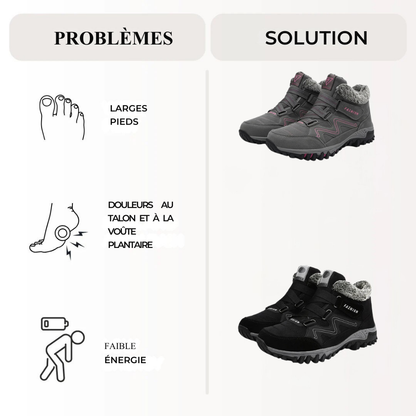 Redarck - Bottes orthopédiques pour femmes à haute adhérence (Jusqu'à -40 °C)