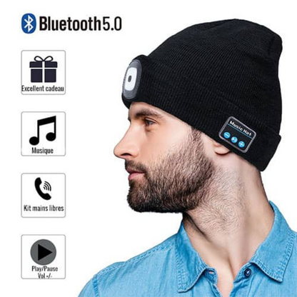 Bonnet d’hiver 3 en 1 - smarthood (avec musique Bluetooth intégré)