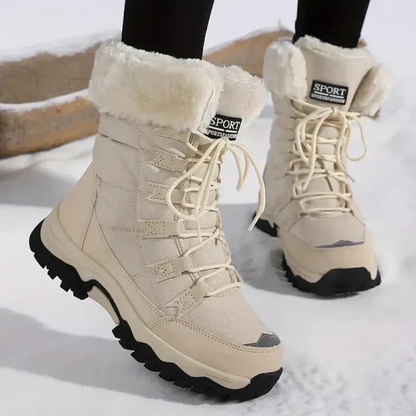 Sumya – Bottes de neige chaudes avec col en fourrure