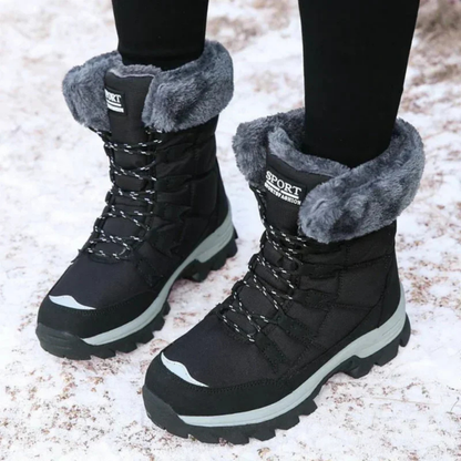 Sumya – Bottes de neige chaudes avec col en fourrure