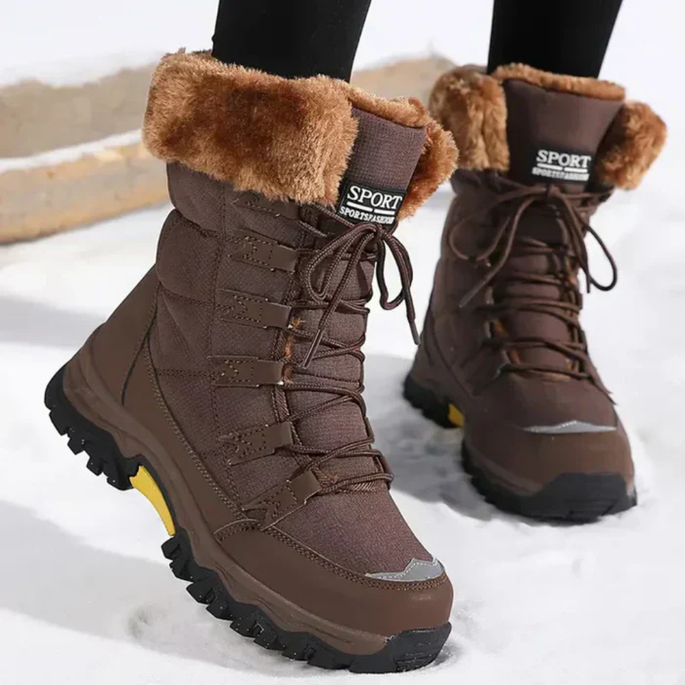 Sumya – Bottes de neige chaudes avec col en fourrure