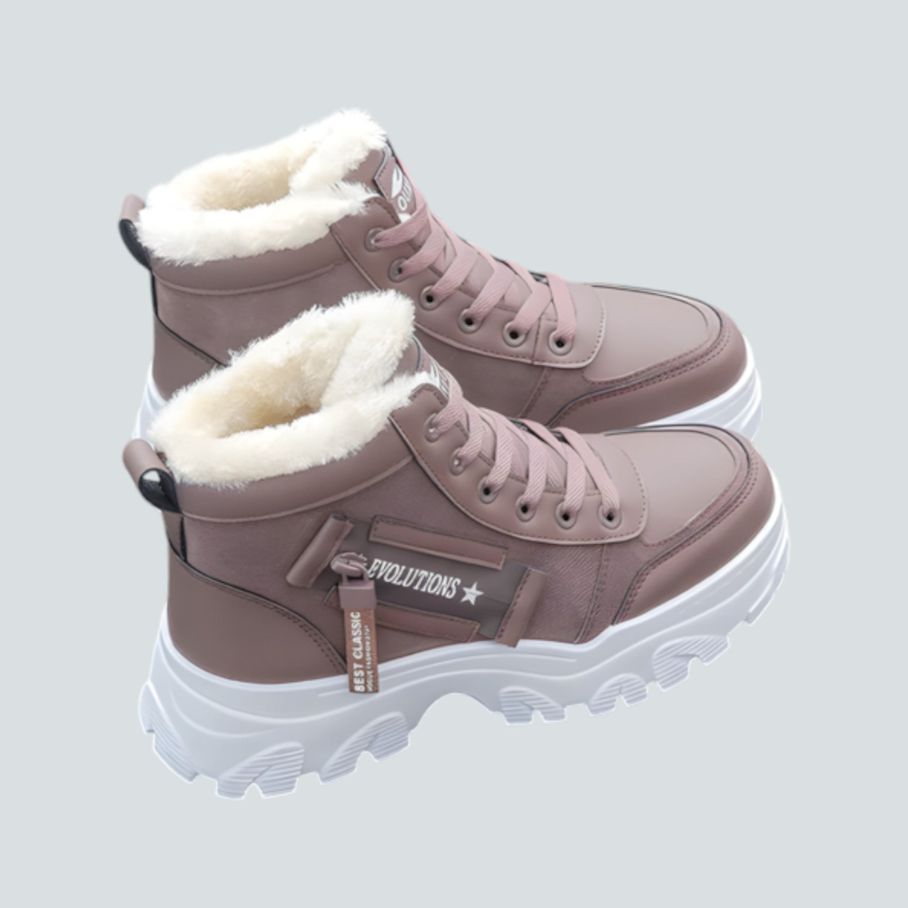 Nina – Bottes d'hiver tendance avec doublure en fausse fourrure