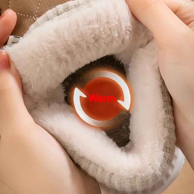 Pantoufles d'hiver en peluche avec semelle épaisse antidérapante - Olaf