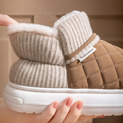 Pantoufles d'hiver en peluche avec semelle épaisse antidérapante - Olaf